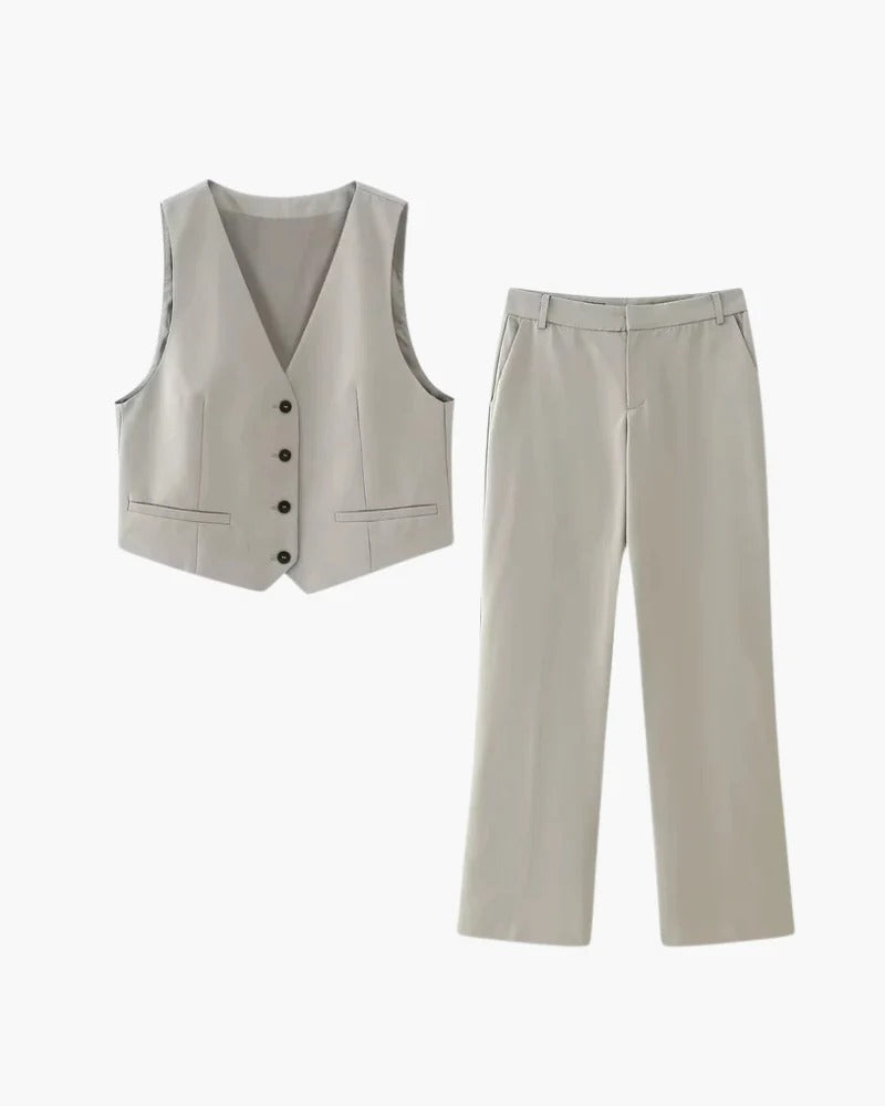 Classy Lady - Linen Two-piece Set